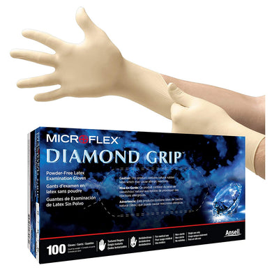 Microflex Diamond Grip Latex Gloves